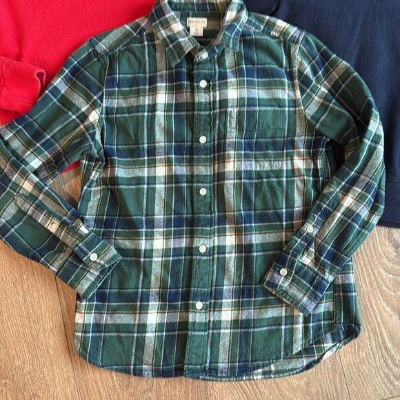 ((3 PIECE)) CREWCUTS 100% COTTON SWEATER AND BUTTON DOWN SHIRT SIZE MED 8-10 - Picture 2 of 7